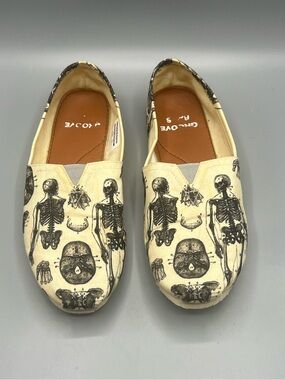 Groove Bags Anatomy Skeleton Casual Canvas Slip On Shoes